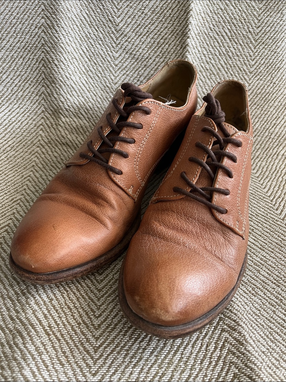 Frye Brown Leather Women's Carson Oxfords